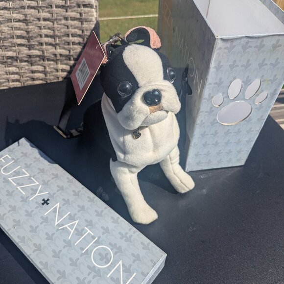 Adorable Fuzzy Nation Boston Terrier Purse-with tags and original packaging - Picture 1 of 10